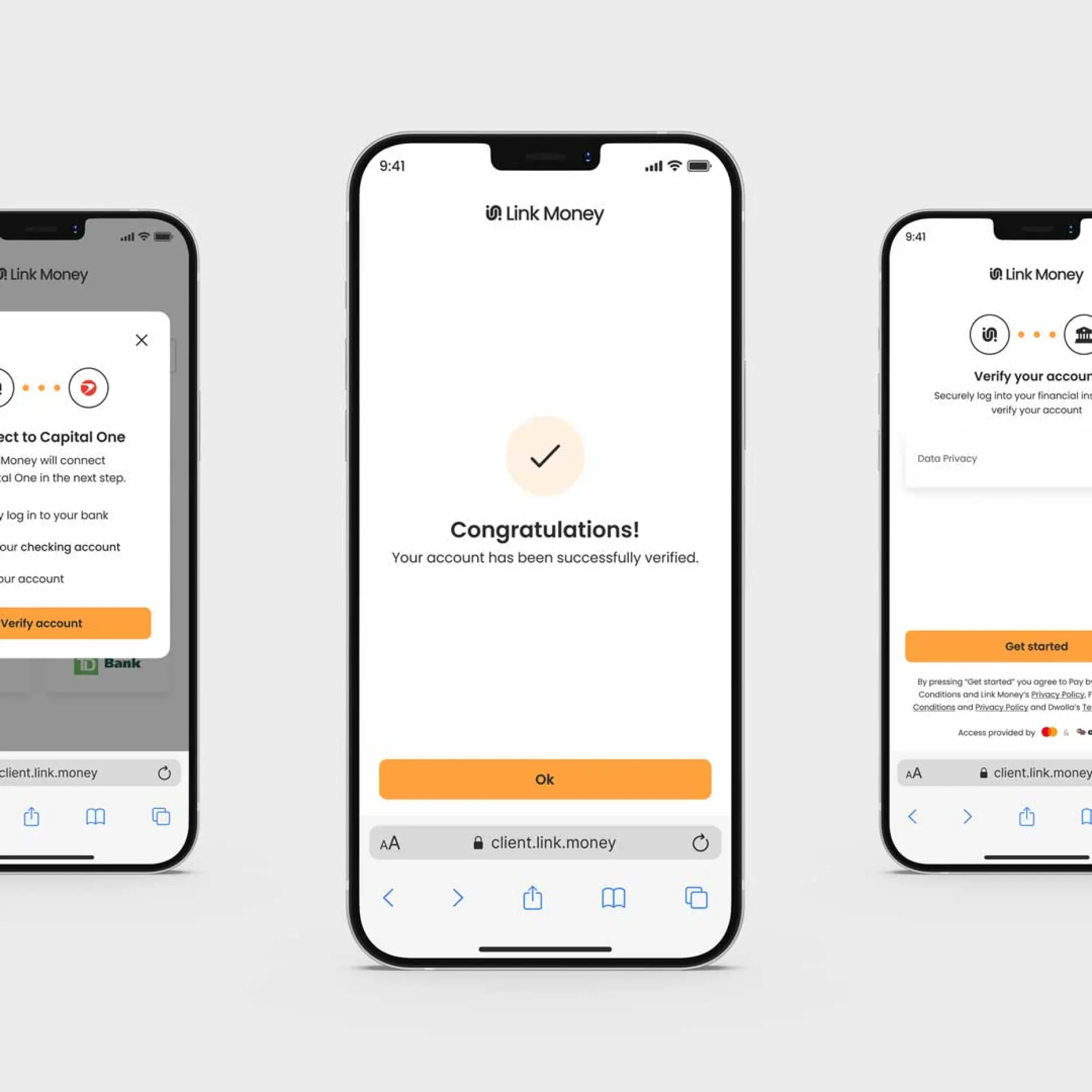 Verify account details