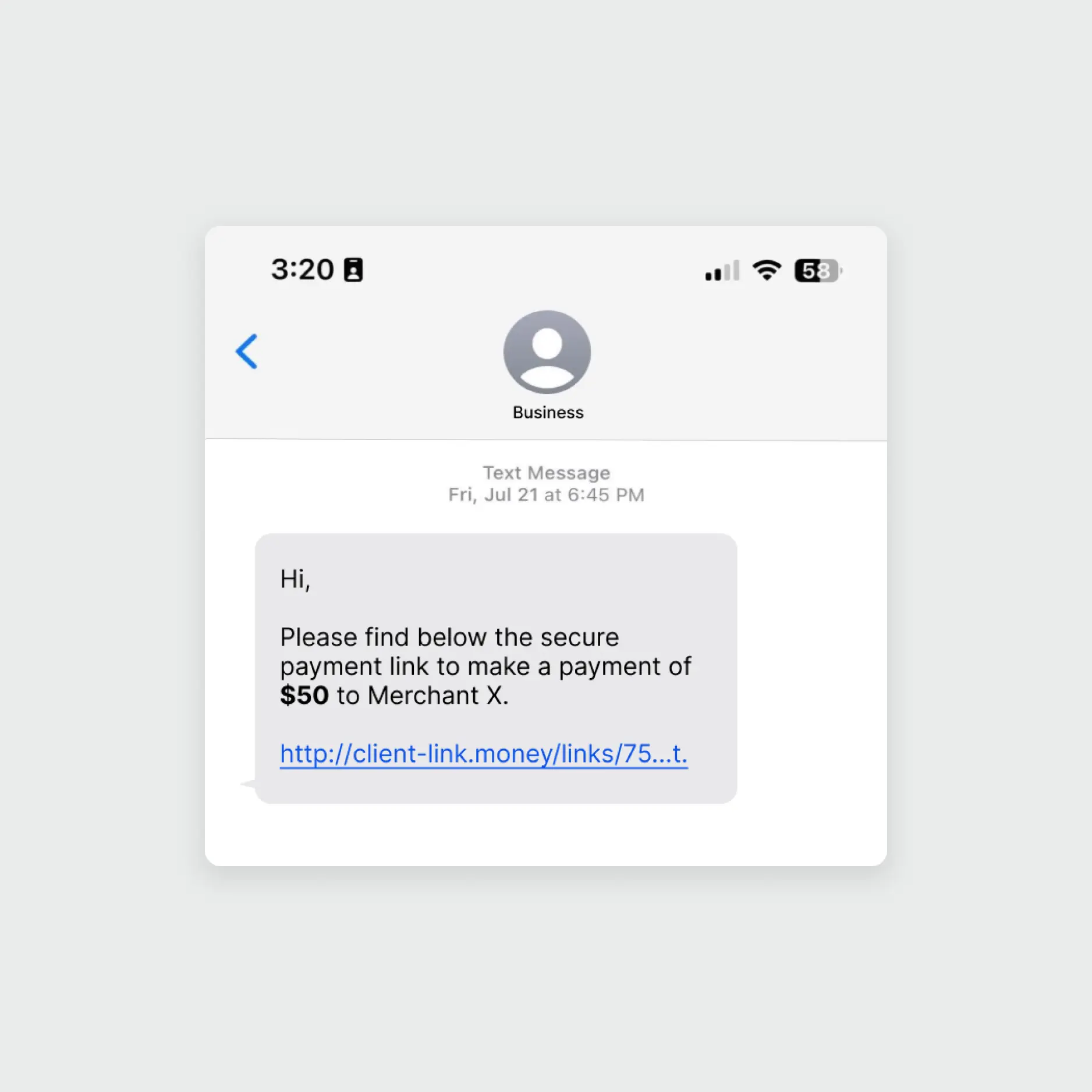 Send the payment link